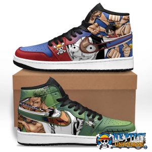 Zoro and Luffy Anime Mixed Manga Style Joran Shoes