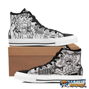 One Piece Manga Gear 5 Luffy Canvas Shoes