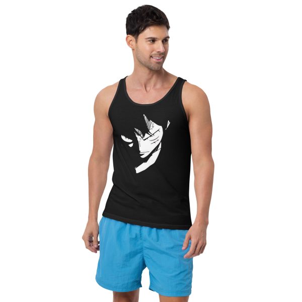 Angry Luffy Black White Men's Tank Top