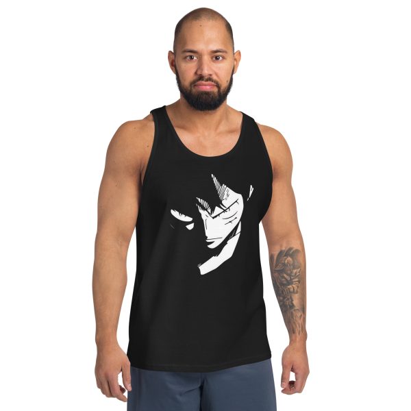 Angry Luffy Black White Men's Tank Top