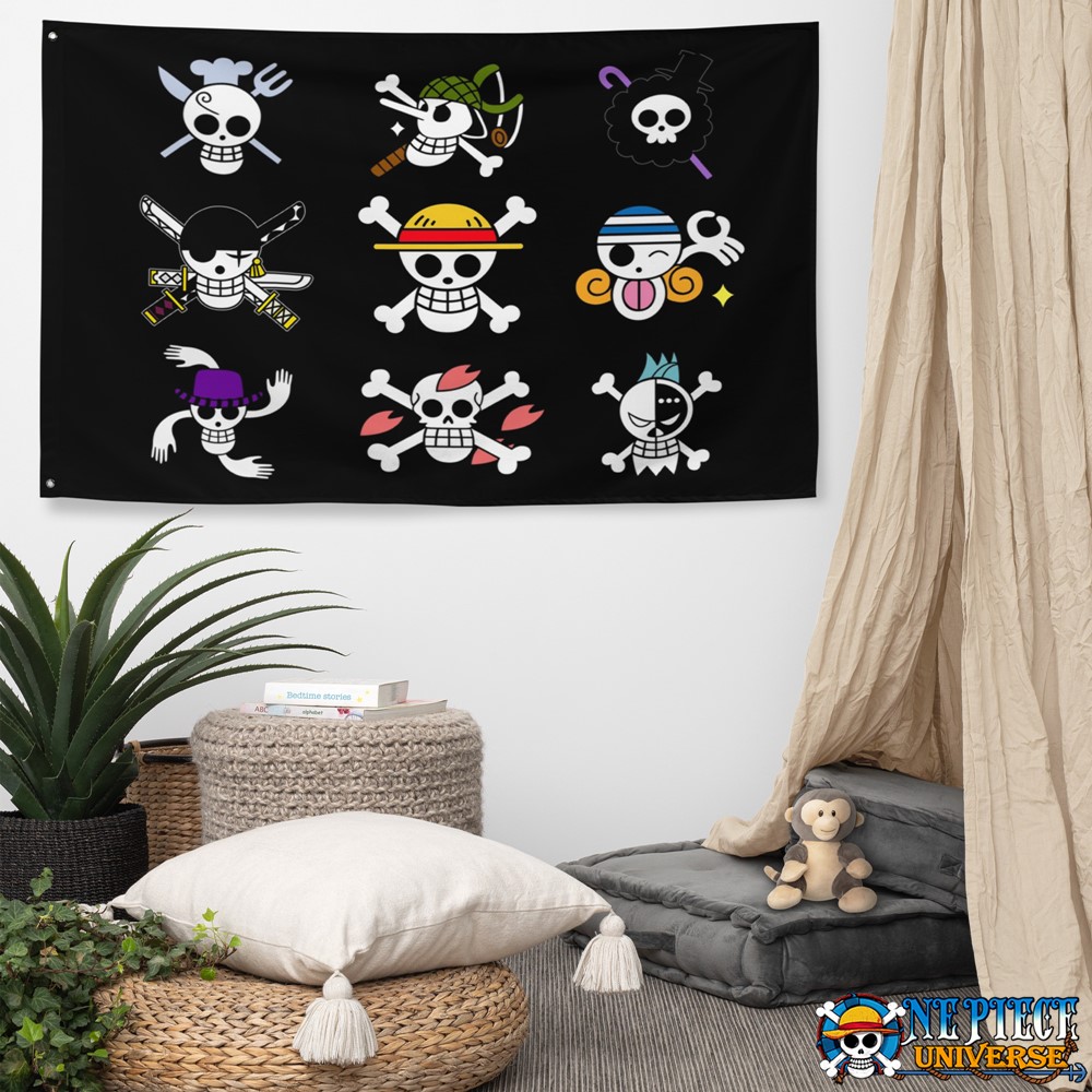 All Jolly Roger Straw Hat Member Flags