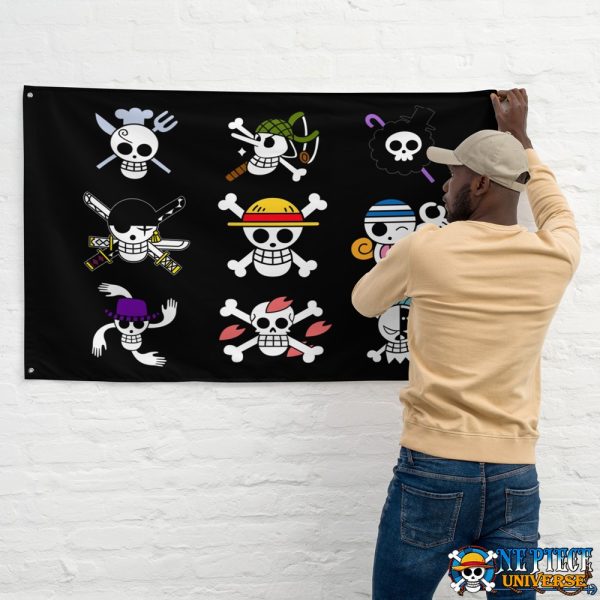 All Jolly Roger Straw Hat Member Flags