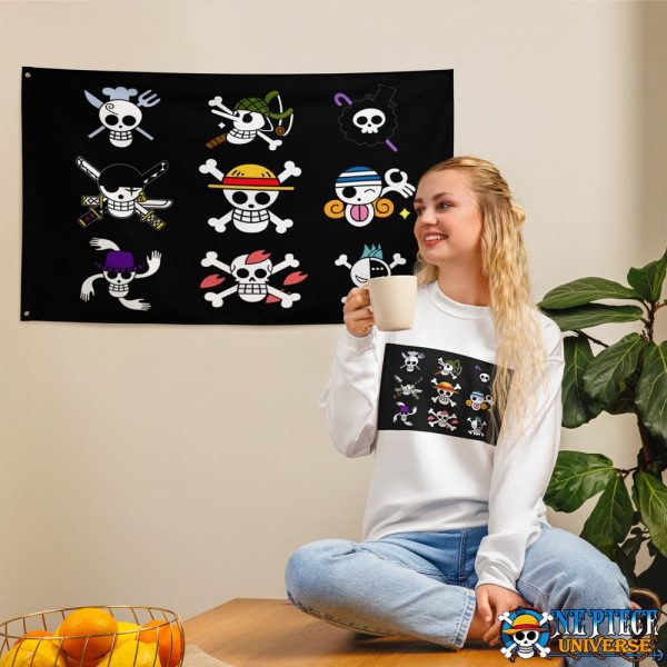 All Jolly Roger Straw Hat Member Flags