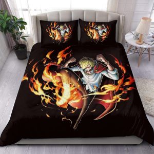 One Piece Black Leg Sanji Bedding Sets Sheets Cover 4PCS