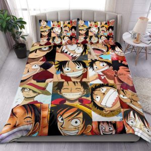 One Piece Luffy Face Funny Bed Sets