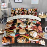 One Piece Luffy Face Funny Bed Sets