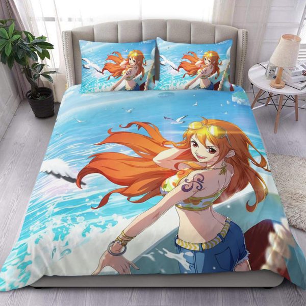 One Piece Nami Bed Sheets Print 3D for Fans