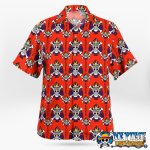 Portgas D. Ace Jolly Roger Button Up Hawaiian Shirt