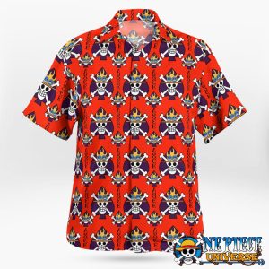 Portgas D. Ace Jolly Roger Button Up Hawaiian Shirt