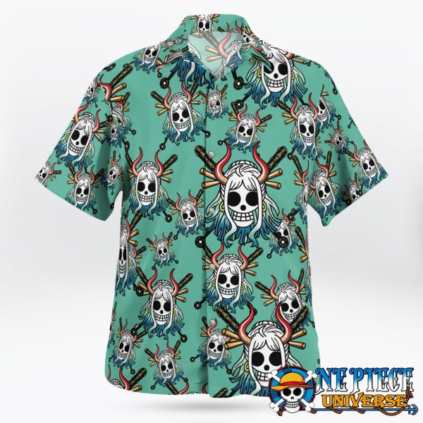 Yamato Jolly Roger Pattern Hawaiian Shirt