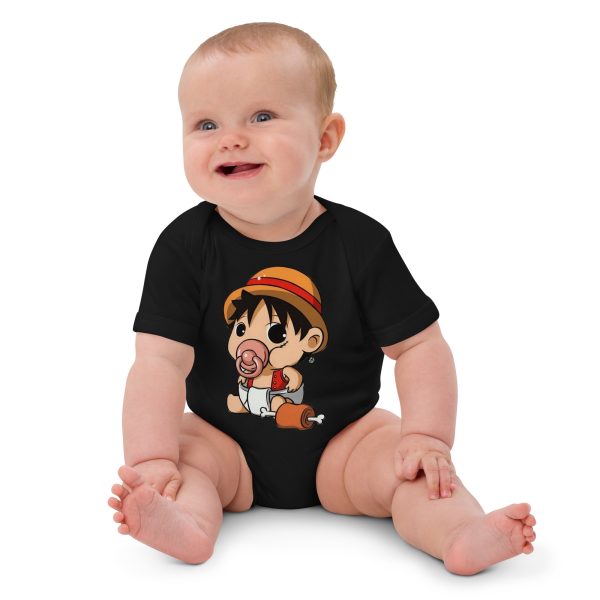 Baby Monkey D. Luffy Organic cotton baby bodysuit