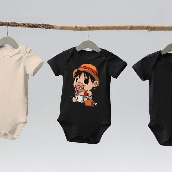 Baby Monkey D. Luffy Organic cotton baby bodysuit