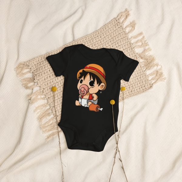 Baby Monkey D. Luffy Organic cotton baby bodysuit