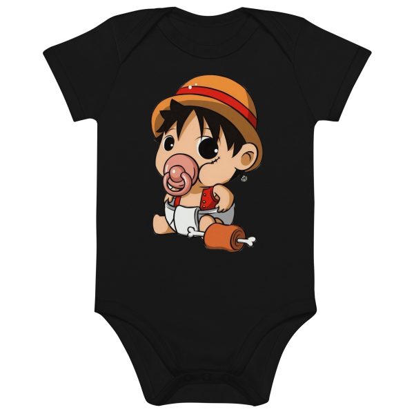 One Piece Portgas D. Ace Organic cotton baby bodysuit