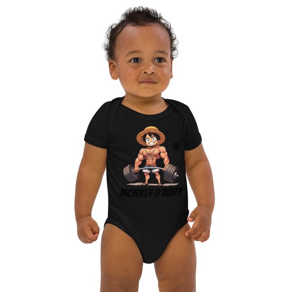 One Piece Luffy Gym Organic cotton baby bodysuit