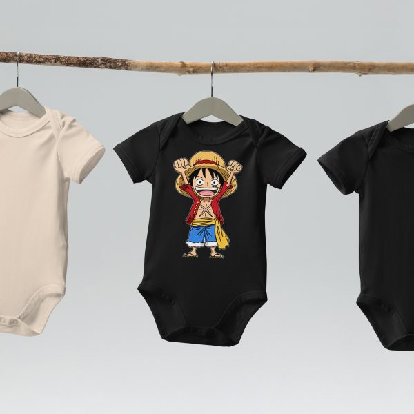 One Piece Funny Luffy cotton baby bodysuit