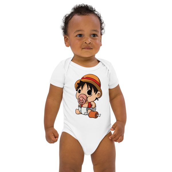 Baby Monkey D. Luffy Organic cotton baby bodysuit