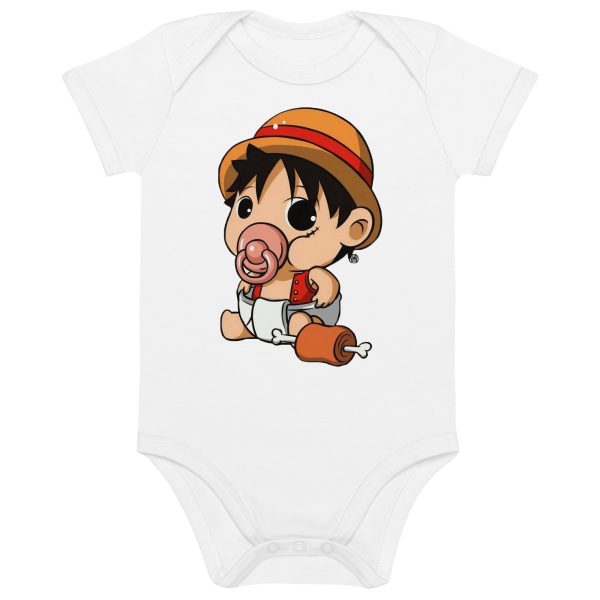 One Piece Portgas D. Ace Organic cotton baby bodysuit