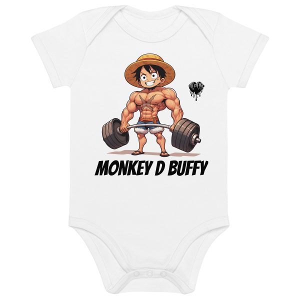 One Piece Luffy Gym Organic cotton baby bodysuit