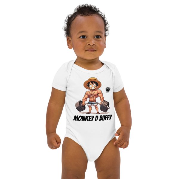 One Piece Luffy Gym Organic cotton baby bodysuit