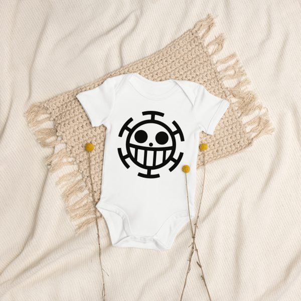 Trafalgar Law Jolly Roger Organic cotton baby bodysuit