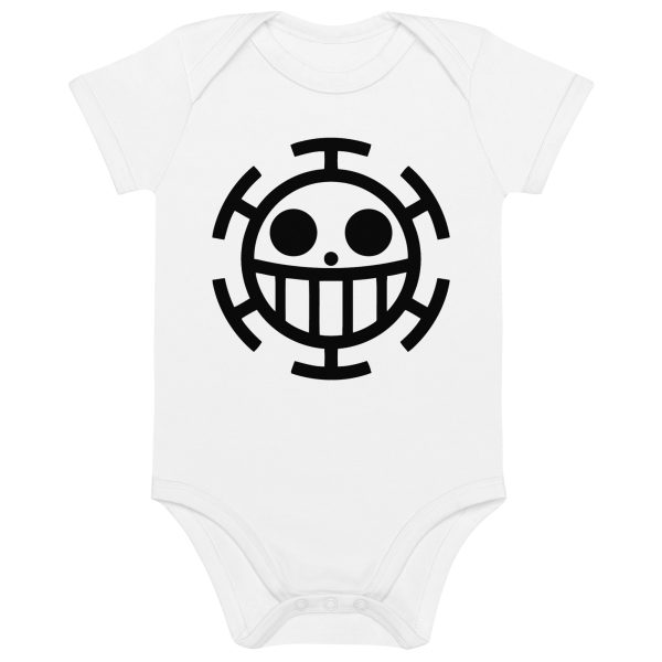 Trafalgar Law Jolly Roger Organic cotton baby bodysuit