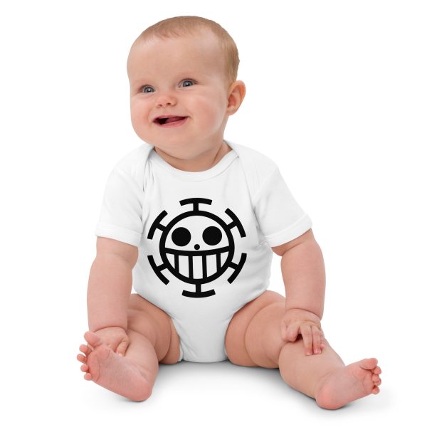 Trafalgar Law Jolly Roger Organic cotton baby bodysuit