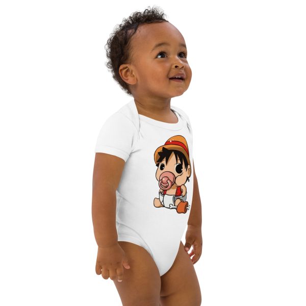 Baby Monkey D. Luffy Organic cotton baby bodysuit