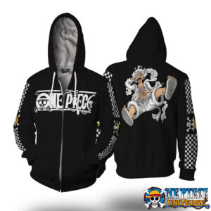 Luffy 5th Gear Anime Hoodie with Zipper