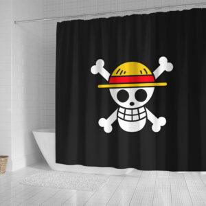 One Piece Luffy Logo Official Shower Curtain