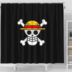 One Piece Luffy Logo Official Shower Curtain