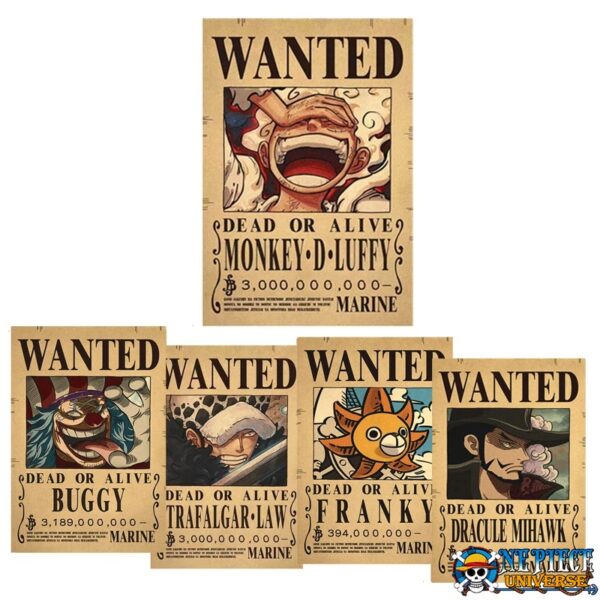 One Piece Main Characters Wanted Poster