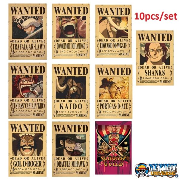 One Piece Main Characters Wanted Poster