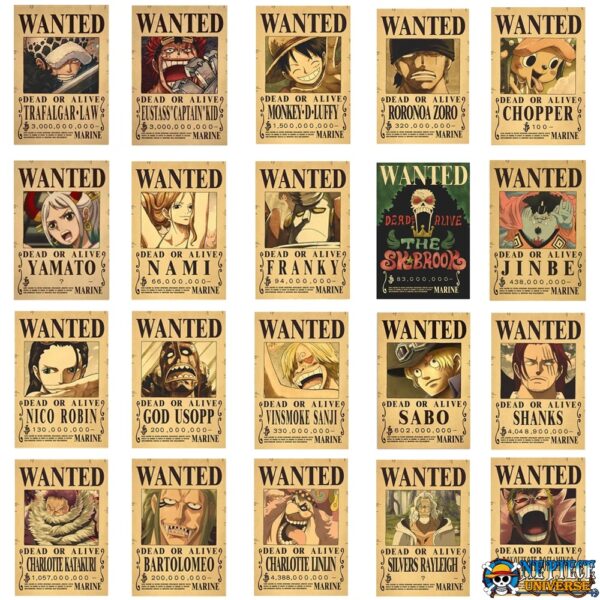 One Piece Main Characters Wanted Poster