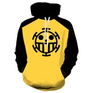 One Piece Trafalgar Law Yellow Zip up Hoodie