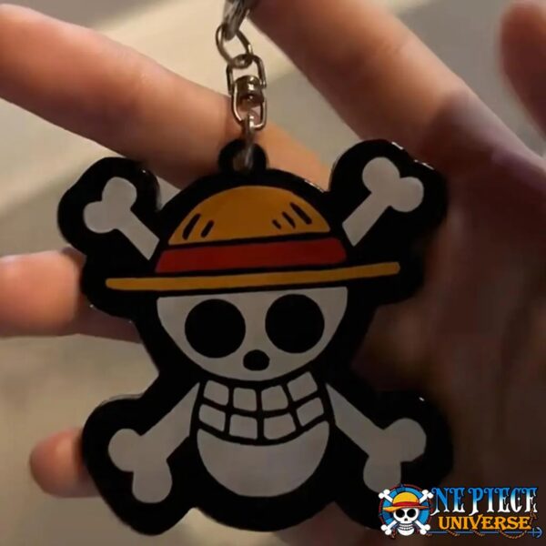 Straw Hat Jolly Roger Keychain